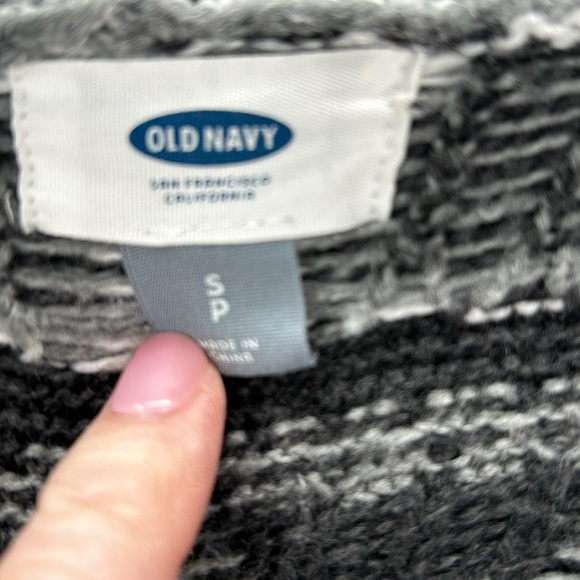 Old Navy Aztec Print, Open Front Cardigan, size Small, Gray - Picture 4 of 5